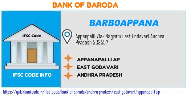 Bank of Baroda Appanapalli Ap BARB0APPANA IFSC Code