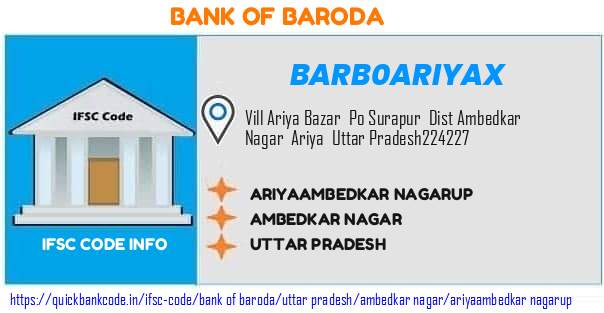 BARB0ARIYAX Bank of Baroda. ARIYA,AMBEDKAR NAGAR,UP