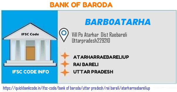 Bank of Baroda Atarharraebareliup BARB0ATARHA IFSC Code