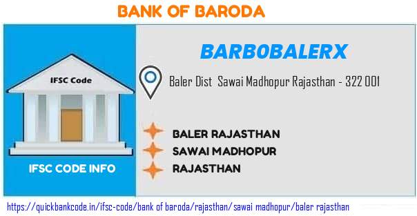 Bank of Baroda Baler Rajasthan BARB0BALERX IFSC Code