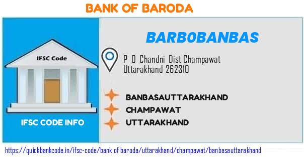 Bank of Baroda Banbasauttarakhand BARB0BANBAS IFSC Code