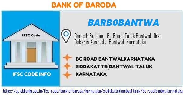 Bank of Baroda Bc Road Bantwalkarnataka  BARB0BANTWA IFSC Code