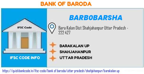 Bank of Baroda Barakalan Up BARB0BARSHA IFSC Code