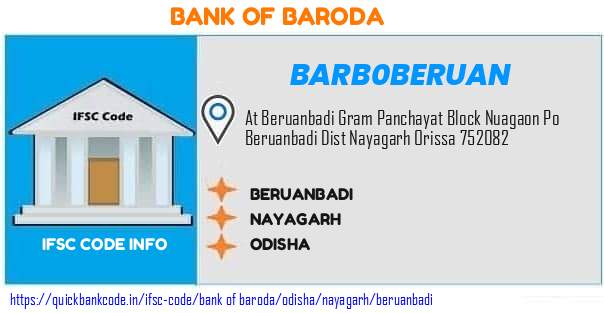 Bank of Baroda Beruanbadi BARB0BERUAN IFSC Code