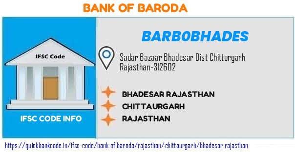 Bank of Baroda Bhadesar Rajasthan BARB0BHADES IFSC Code
