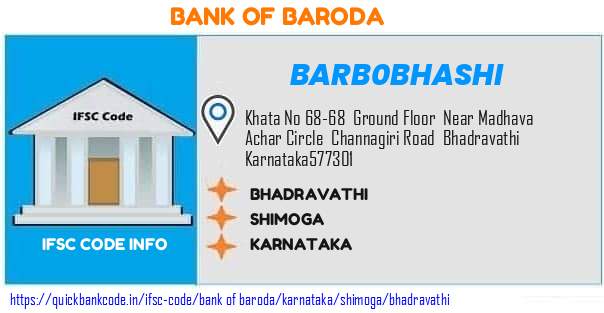 Bank of Baroda Bhadravathi BARB0BHASHI IFSC Code