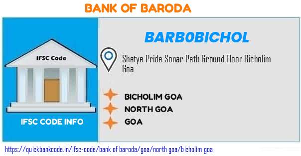 Bank of Baroda Bicholim Goa BARB0BICHOL IFSC Code