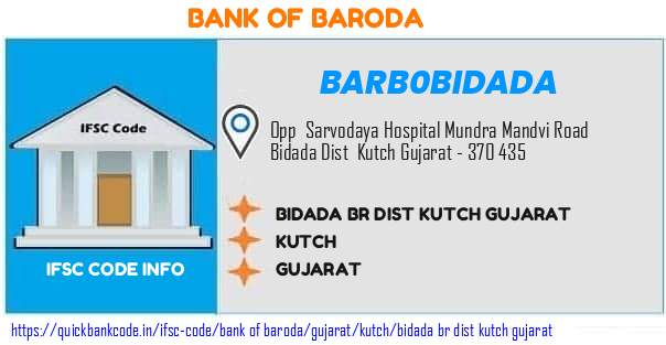 Bank of Baroda Bidada Br Dist Kutch Gujarat BARB0BIDADA IFSC Code