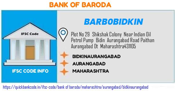 Bank of Baroda Bidkinaurangabad BARB0BIDKIN IFSC Code