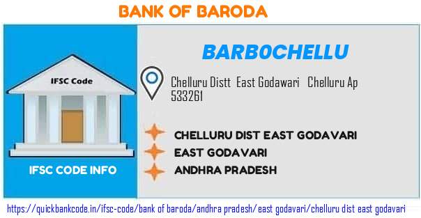 Bank of Baroda Chelluru Dist East Godavari BARB0CHELLU IFSC Code