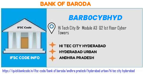 BARB0CYBHYD Bank of Baroda. HI-TEC-CITY-HYDERABAD