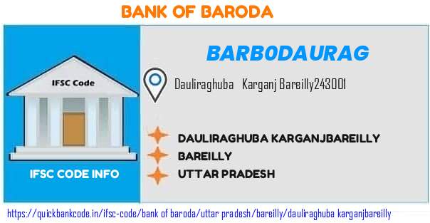 Bank of Baroda Dauliraghuba Karganjbareilly BARB0DAURAG IFSC Code