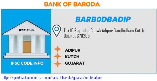 Bank of Baroda Adipur BARB0DBADIP IFSC Code