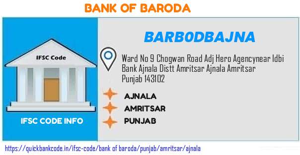 Bank of Baroda Ajnala BARB0DBAJNA IFSC Code