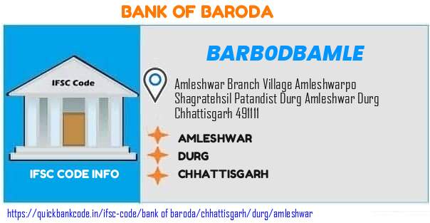Bank of Baroda Amleshwar BARB0DBAMLE IFSC Code