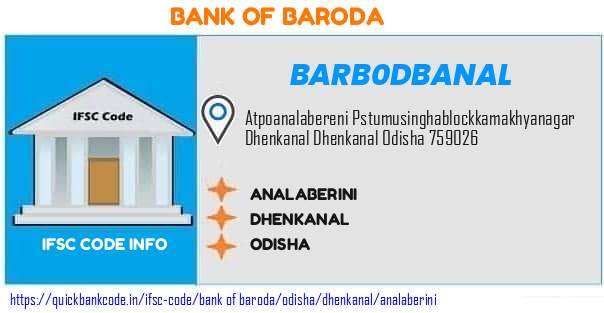Bank of Baroda Analaberini BARB0DBANAL IFSC Code