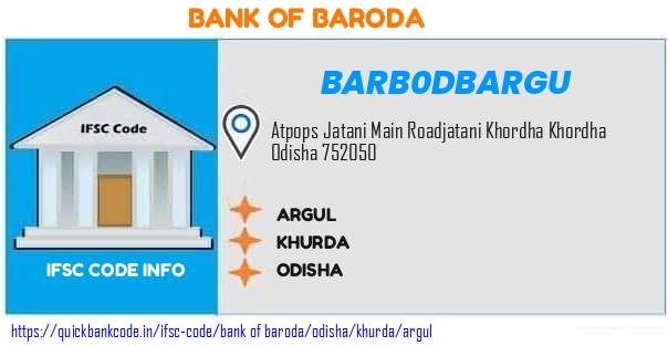 Bank of Baroda Argul BARB0DBARGU IFSC Code
