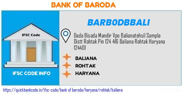 Bank of Baroda Baliana BARB0DBBALI IFSC Code