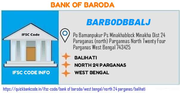 Bank of Baroda Balihati BARB0DBBALJ IFSC Code