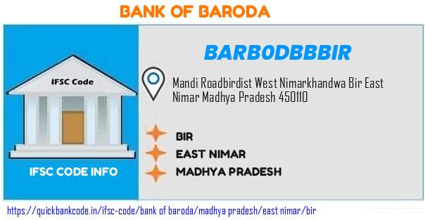 BARB0DBBBIR Bank of Baroda. BIR
