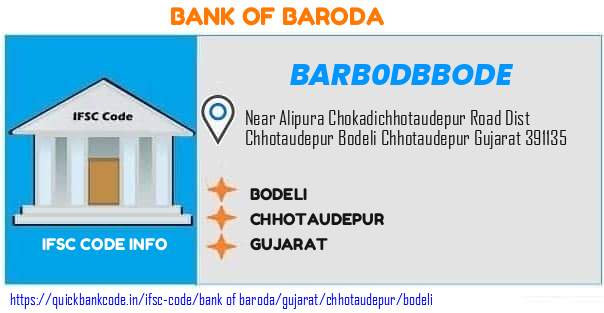 Bank of Baroda Bodeli BARB0DBBODE IFSC Code