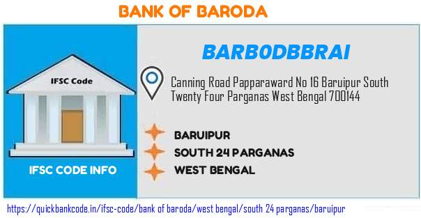 Bank of Baroda Baruipur BARB0DBBRAI IFSC Code