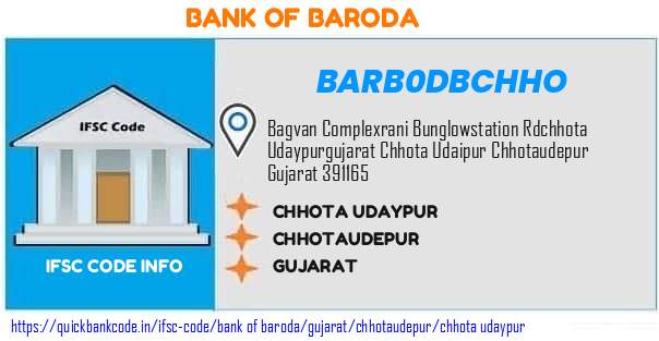 Bank of Baroda Chhota Udaypur BARB0DBCHHO IFSC Code