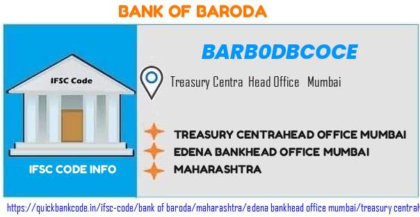 Bank of Baroda Treasury Centrahead Office Mumbai BARB0DBCOCE IFSC Code
