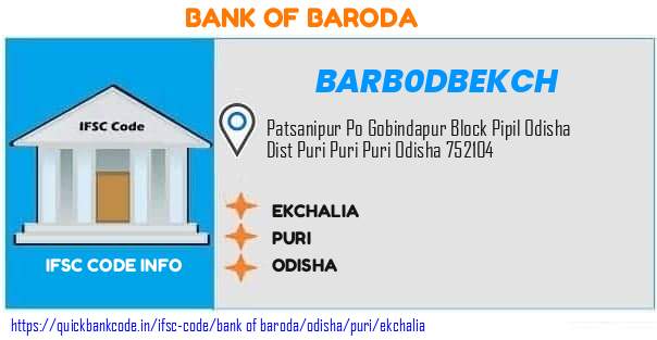 Bank of Baroda Ekchalia BARB0DBEKCH IFSC Code