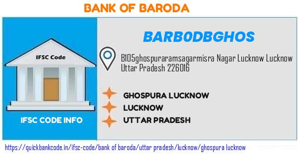Bank of Baroda Ghospura Lucknow BARB0DBGHOS IFSC Code