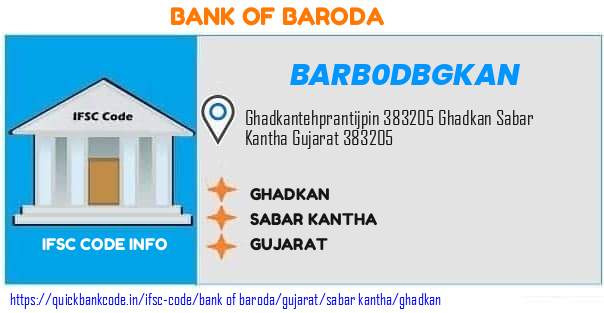 Bank of Baroda Ghadkan BARB0DBGKAN IFSC Code