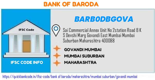 Bank of Baroda Govandi Mumbai BARB0DBGOVA IFSC Code