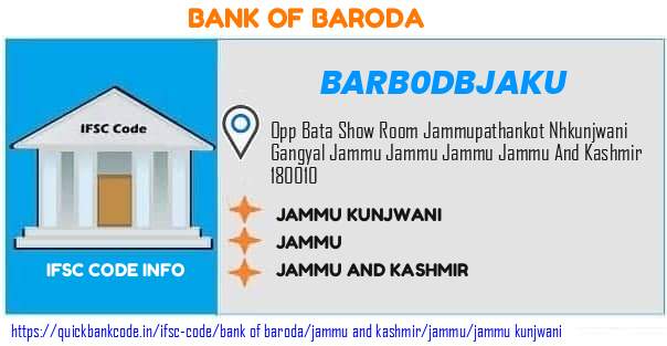 BARB0DBJAKU Bank of Baroda. JAMMU KUNJWANI