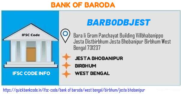 Bank of Baroda Jesta Bhobanipur BARB0DBJEST IFSC Code