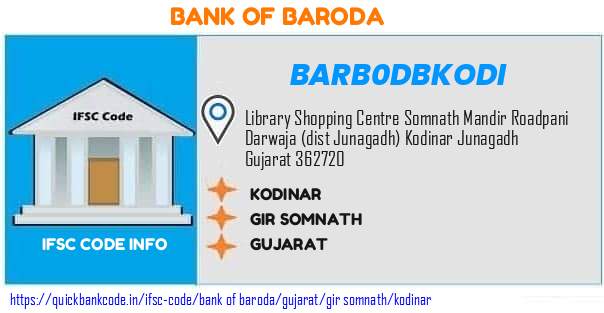 Bank of Baroda Kodinar BARB0DBKODI IFSC Code