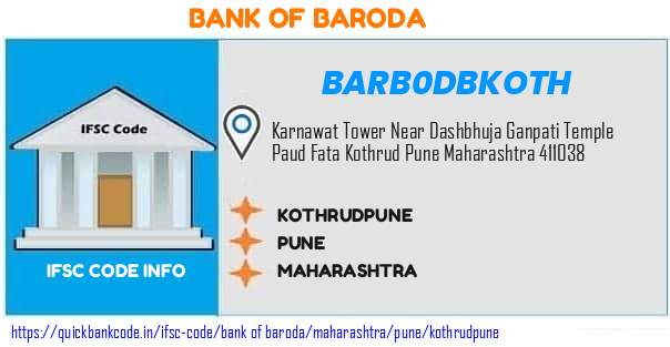 Bank of Baroda Kothrudpune BARB0DBKOTH IFSC Code