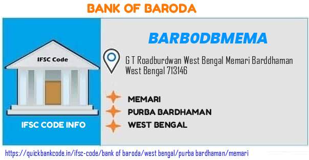 Bank of Baroda Memari BARB0DBMEMA IFSC Code