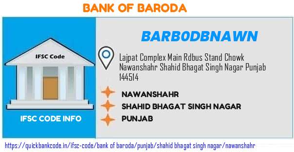 Bank of Baroda Nawanshahr BARB0DBNAWN IFSC Code