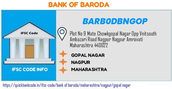 BARB0DBNGOP Bank of Baroda. GOPAL NAGAR