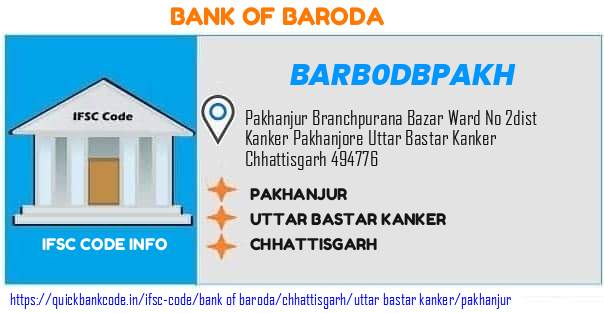 Bank of Baroda Pakhanjur BARB0DBPAKH IFSC Code