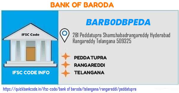 Bank of Baroda Peddatupra BARB0DBPEDA IFSC Code