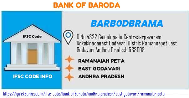 Bank of Baroda Ramanaiah Peta BARB0DBRAMA IFSC Code