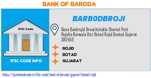Bank of Baroda Rojid BARB0DBROJI IFSC Code