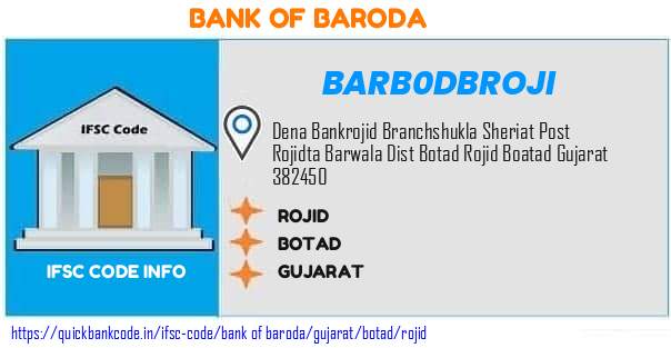 BARB0DBROJI Bank of Baroda. ROJID