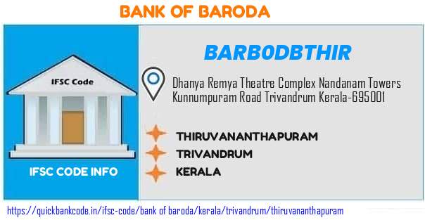 Bank of Baroda Thiruvananthapuram BARB0DBTHIR IFSC Code