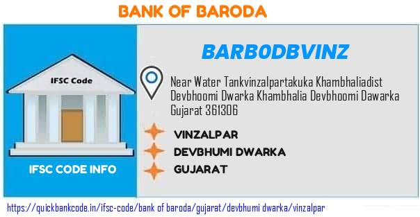 Bank of Baroda Vinzalpar BARB0DBVINZ IFSC Code