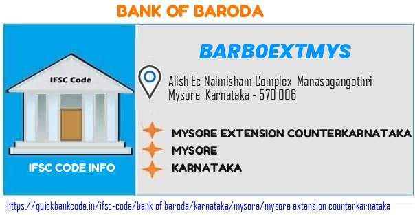 Bank of Baroda Mysore Extension Counterkarnataka BARB0EXTMYS IFSC Code