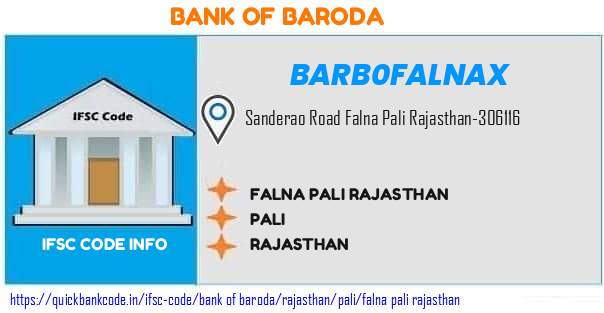 Bank of Baroda Falna Pali Rajasthan BARB0FALNAX IFSC Code
