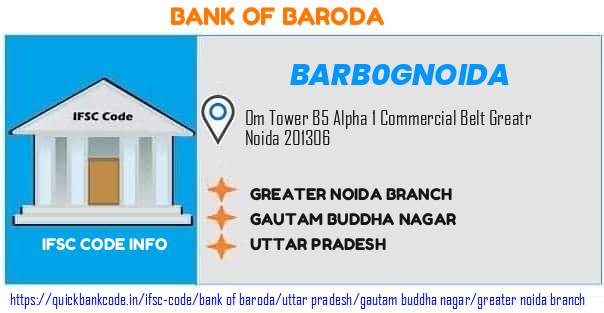 Bank of Baroda Greater Noida Branch BARB0GNOIDA IFSC Code