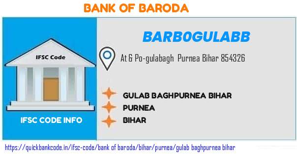 Bank of Baroda Gulab Baghpurnea Bihar BARB0GULABB IFSC Code